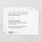 Laat Diet Briefkaart beginnen (Voorkant / Achterkant)