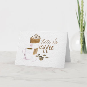 Laat doen van de de waterverfkoffie van de Koffie Kaart