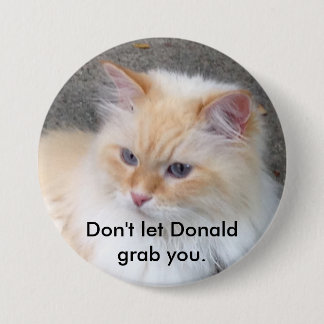 Laat Donald je niet pakken. Ronde Button 7,6 Cm