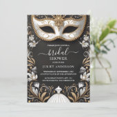 Laat Dress Code Prom Masquerade Ball Vrijgezellenf Kaart (Staand voorkant)