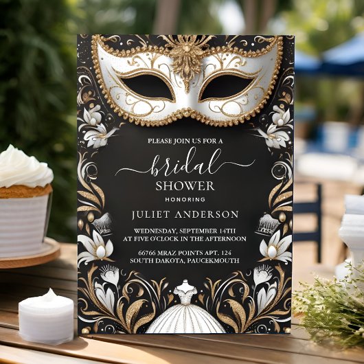 Laat Dress Code Prom Masquerade Ball Vrijgezellenf Kaart