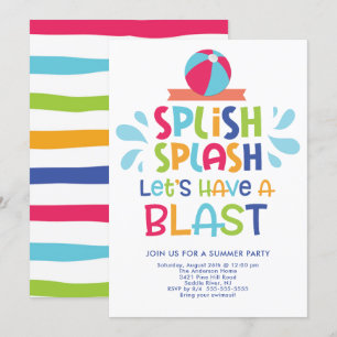 Laat een Blast Pool Party Uitnodiging