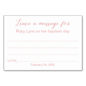 Laat een boodschap doop doop doop Kaarten roze (Voorkant)