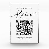 Laat een Review Custom QR Code Business Company Fotoblokken (Voorkant)