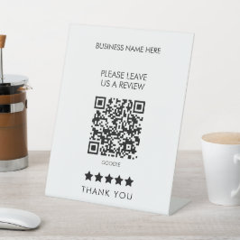 Laat een Review QR code achter Reclamebord Met Voetstuk