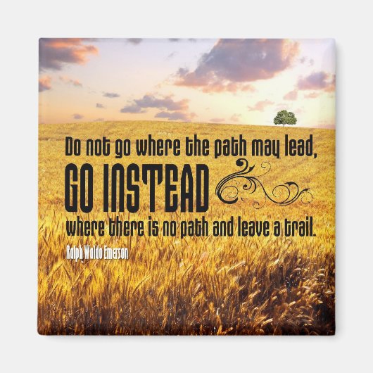 Laat een Trail Motivatie Magnet achter Magneet (Voorkant)