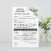 Laat een tweetalige eucalyptusbruiloft achter (Staand voorkant)