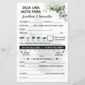 Laat een tweetalige eucalyptusbruiloft achter (Achterkant)