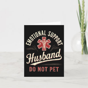 Laat emotionele steun man niet grappig kaart