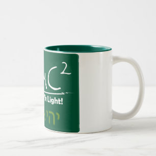 Laat er licht zijn tweekleurige koffiemok