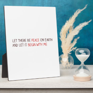 Laat er vrede op aarde zijn fotoplaat