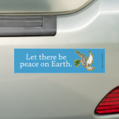 Laat er vrede zijn op aarde bumpersticker (Op auto)