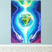 Laat er vrede zijn op aarde canvas afdruk (Insitu (Houten vloer))