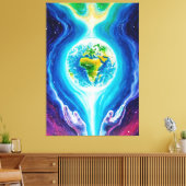 Laat er vrede zijn op aarde canvas afdruk (Insitu (Woonkamer))