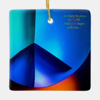 Laat er vrede zijn op het ornament op aarde