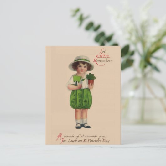 Laat Erin je St. Patrick's Day herinneren Briefkaart (Staand voorkant)