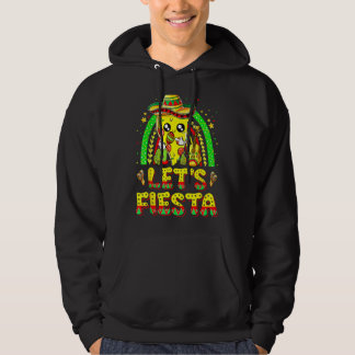 Laat Fiesta Dabbing Taco Rainbow Cinco de Mayo Par Hoodie