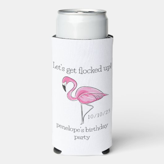 Laat Flamingo Verjaardag vollopen (Seltzer Voorkant)