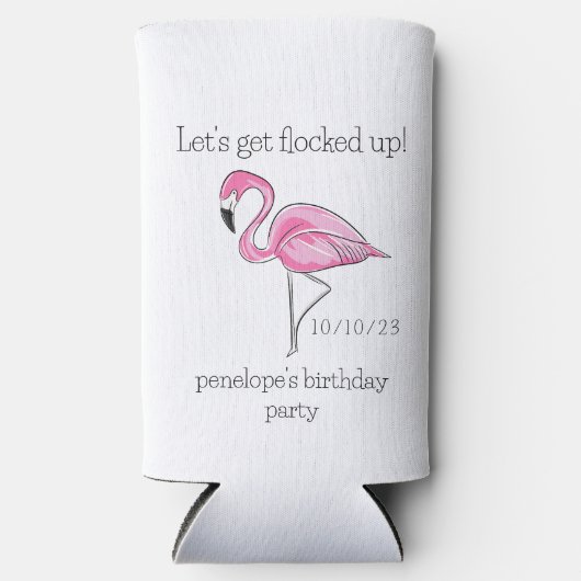Laat Flamingo Verjaardag vollopen (Voorkant)