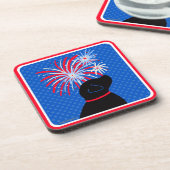 Laat Freedom Ring Black Dog Onderzetter Set (Linkerzijde)