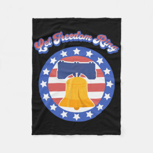 Laat Freedom Ring Juli 4th Gezegde Amerikaanse vla Fleece Deken