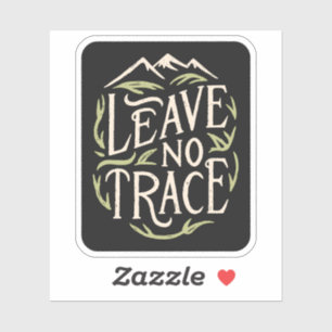 Laat geen spoor van wandelen achter sticker