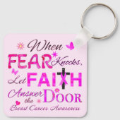 Laat GELOOF de deur beantwoorden Sleutelhanger (Achterkant)