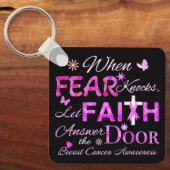 Laat GELOOF de deur beantwoorden Sleutelhanger (Voorkant)