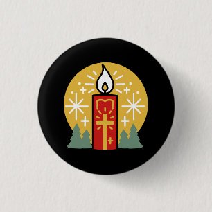 Laat geloof je helderste ster kaars kunst zijn ronde button 3,2 cm