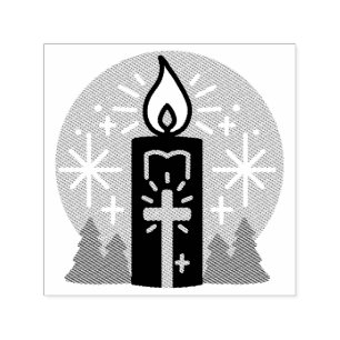 Laat geloof je helderste ster kaars kunst zijn  zelfinktende stempel