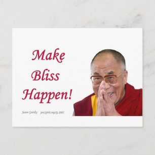 Laat gelukzaligheid gebeuren! - Dalai Lama Briefkaart