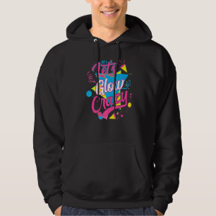 Laat Glow Crazy Party 80s Retro Costume G Hoodie