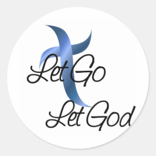Laat God Christelijk gaan Ronde Sticker