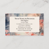 Laat God Coral Blue Floral Art Christelijk Visitekaartje (Achterkant)