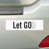 Laat GOD het aanpassen Bumpersticker (Op auto)