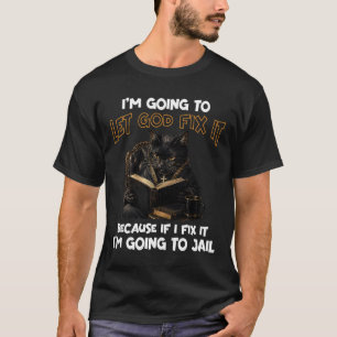 Laat God het afhandelen Kat Christelijk Geloof Sar T-shirt