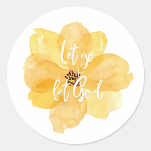 Laat God het Christendom Geloof Bijbel Jezus Ronde Sticker