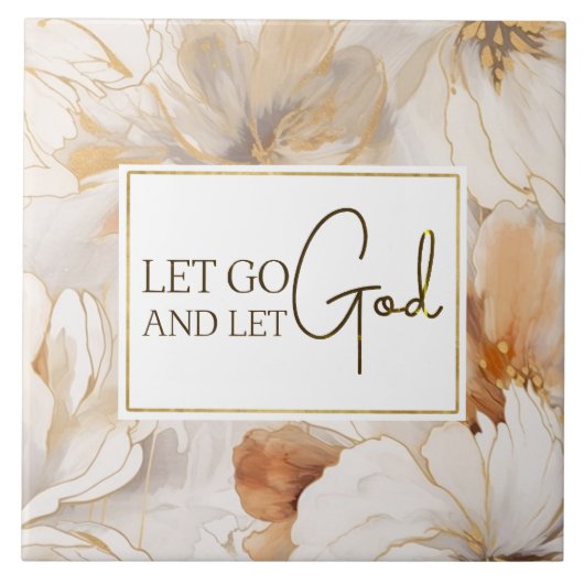 Laat God het Inspirerend citaat Christelijk Tegeltje (Voorkant)