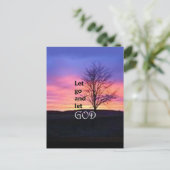 Laat God los. Briefkaart (Staand voorkant)