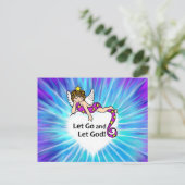 Laat God los. Briefkaart (Staand voorkant)