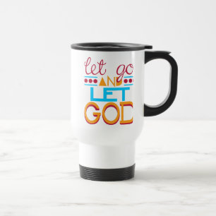 Laat GOD los (originele typografie) Reisbeker