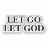 Laat God los. Sticker (Voorkant)