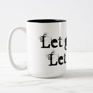 Laat God los. Tweekleurige Koffiemok