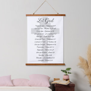 Laat God schriftuurlijke inspiratie Hangend Wandkleed