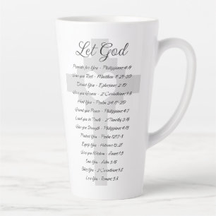 Laat God schriftuurlijke inspiratie Latte Mok
