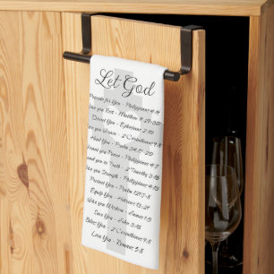 Laat God schriftuurlijke inspiratie Theedoek