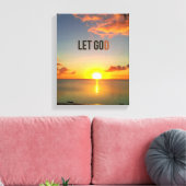 Laat God Sunset Canvas gaan. (Insitu (Woonkamer))