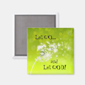 Laat God Wind Dandelion Magnet bloeden Magneet (Voorkant / Achterkant)