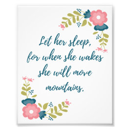 Laat haar 8x10 foto slapen afdruk