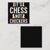 laat haar schaak los zonder de schaakspelers in te vierkante visitekaartje (Voorkant / Achterkant)